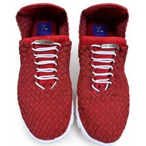 Zee Alexis Danielle Red Woven Slip-On Sneakers Sz 7.5
